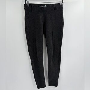 Betabrand Charcoal Gray Ponte career work Knit Ankle pants Pants size small